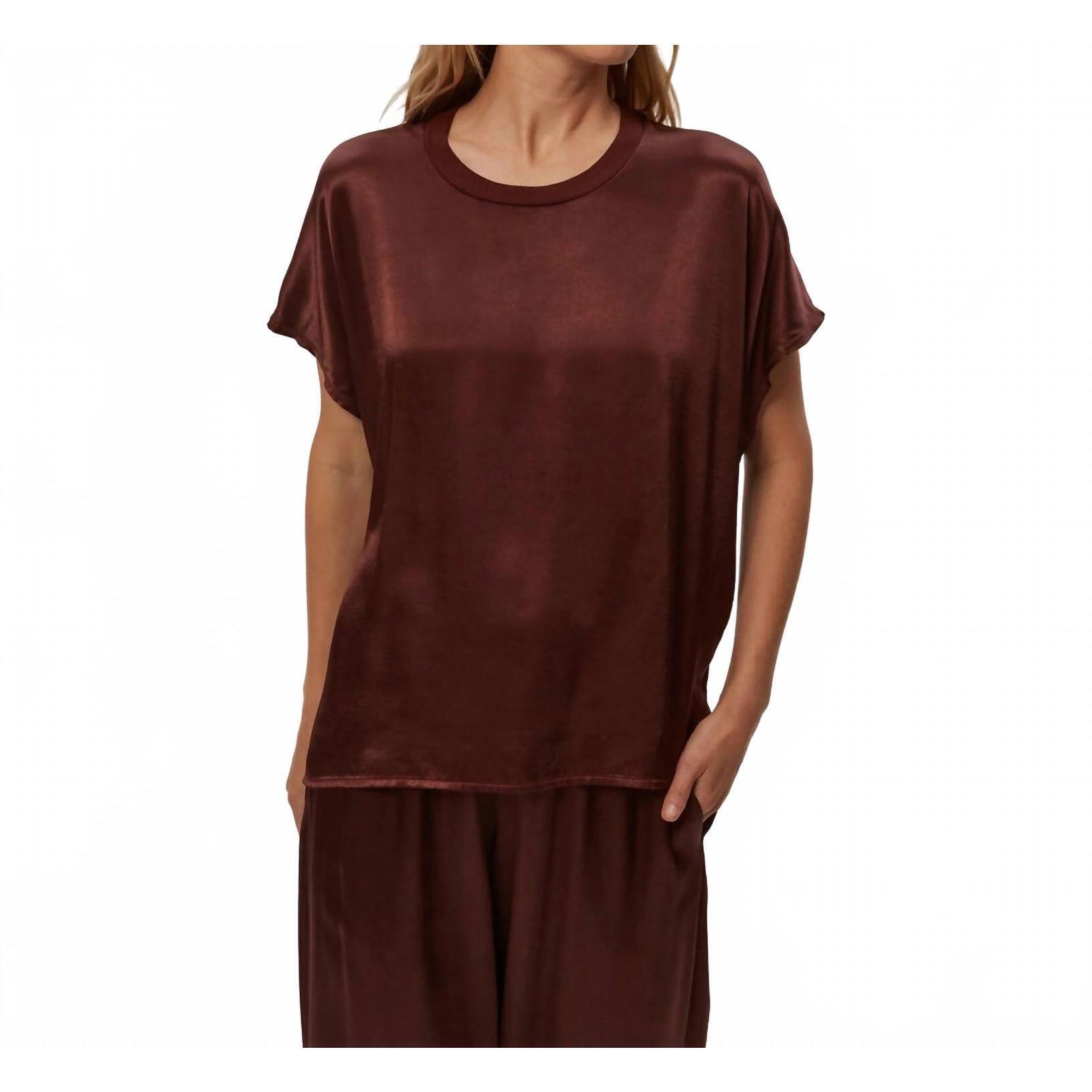 New Michael Stars Flow Tee In Merlot